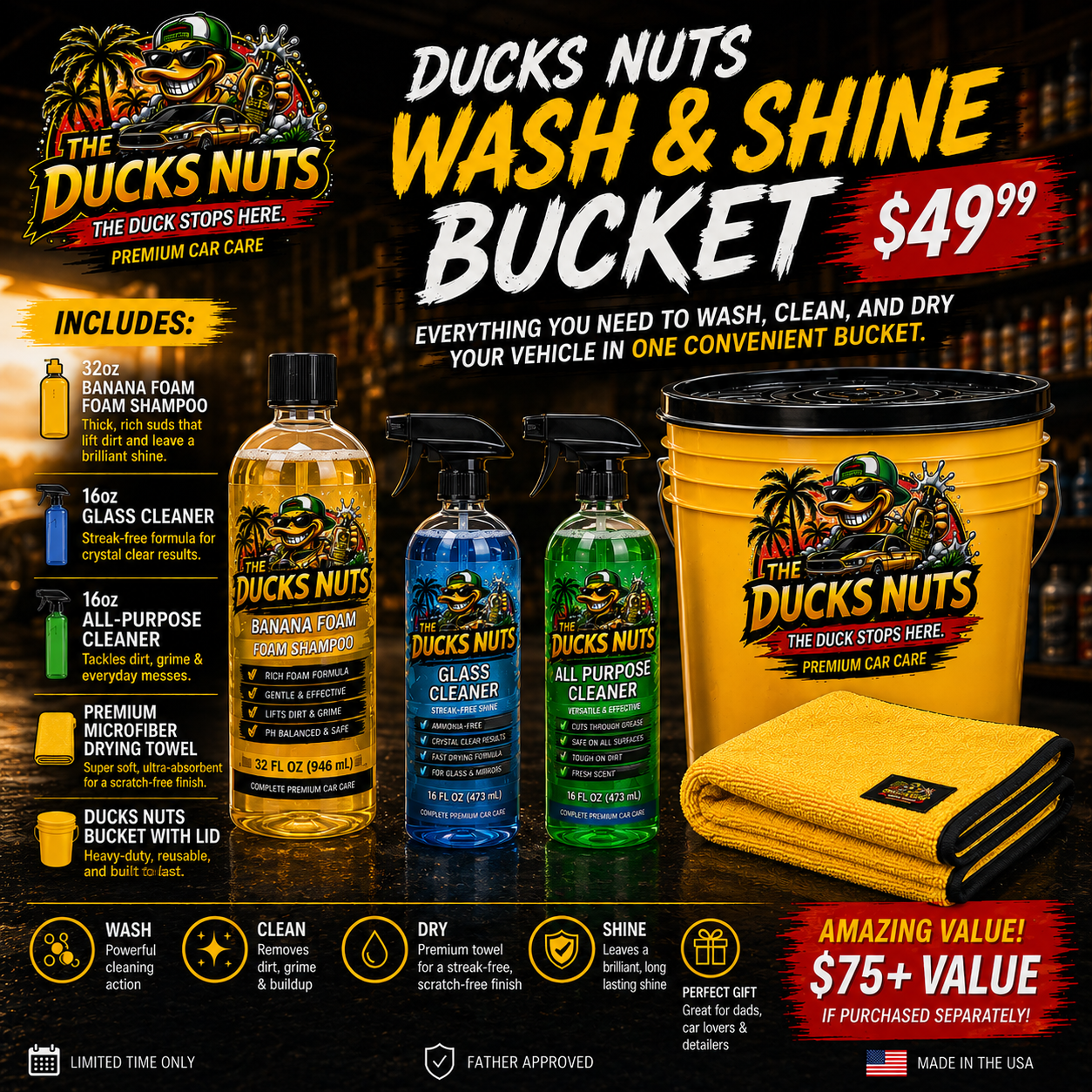 Ducks Nuts Wash & Shine Bucket