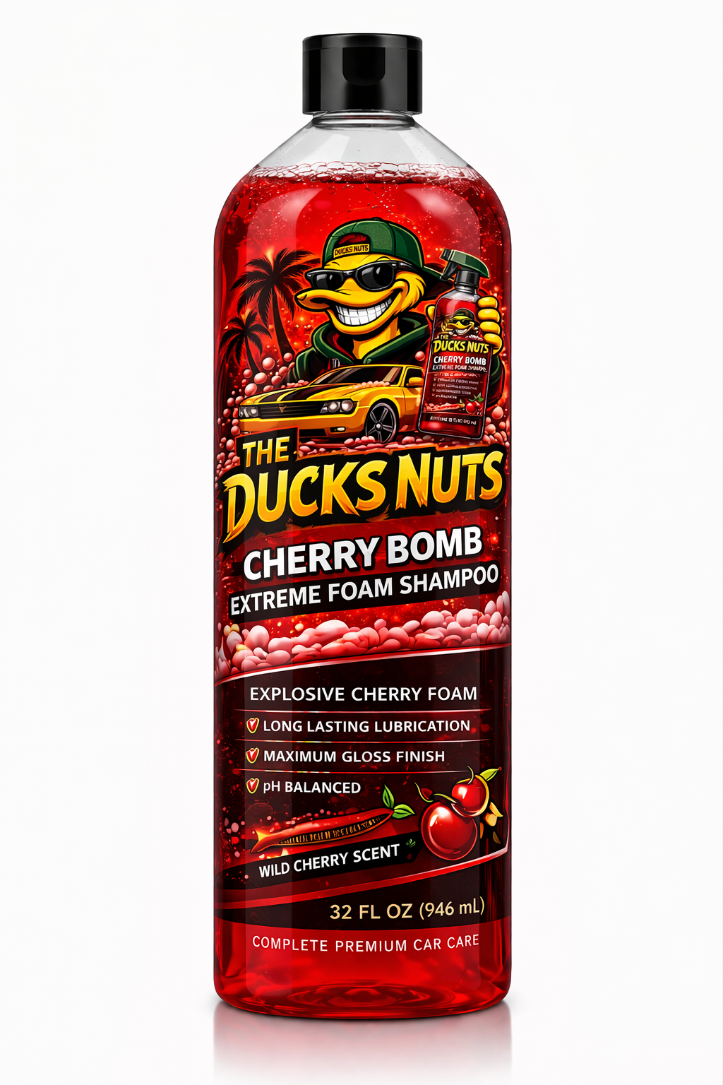 Ducks Nuts Cherry Bomb Extreme Foam Shampoo